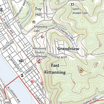 United States Geological Survey Kittanning, PA (2023, 24000-Scale) digital map