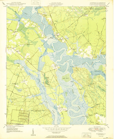 United States Geological Survey Kittredge, SC (1950, 24000-Scale) digital map
