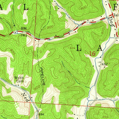 United States Geological Survey Kitts Hill, OH (1961, 24000-Scale) digital map