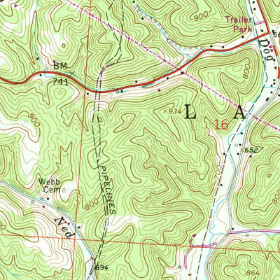 United States Geological Survey Kitts Hill, OH (1972, 24000-Scale) digital map