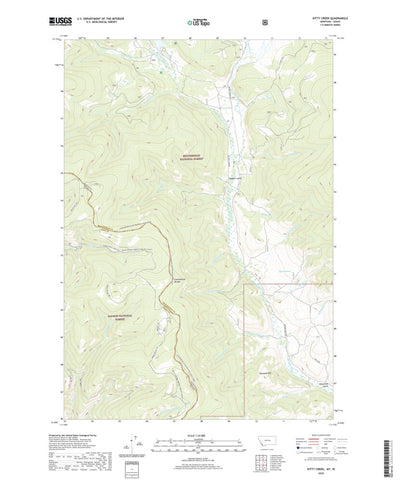 United States Geological Survey Kitty Creek, MT (2020, 24000-Scale) digital map