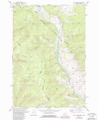 United States Geological Survey Kitty Creek, MT-ID (1978, 24000-Scale) digital map