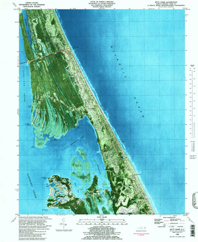United States Geological Survey Kitty Hawk, NC (1982, 24000-Scale) digital map