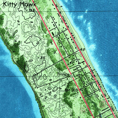 United States Geological Survey Kitty Hawk, NC (1982, 24000-Scale) digital map