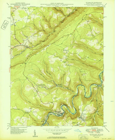 United States Geological Survey Kitzmiller, MD-WV (1950, 24000-Scale) digital map