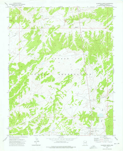 United States Geological Survey Klagetoh North, AZ (1973, 24000-Scale) digital map