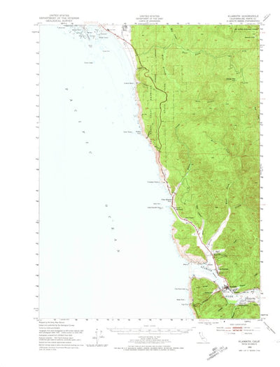 United States Geological Survey Klamath, CA (1952, 62500-Scale) digital map