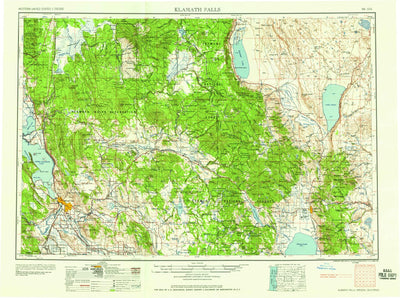 United States Geological Survey Klamath Falls, OR-CA (1958, 250000-Scale) digital map