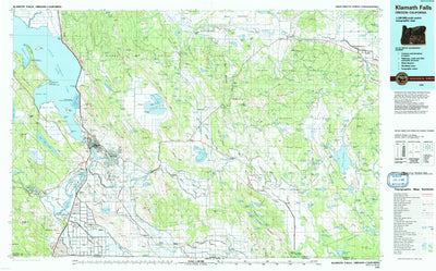United States Geological Survey Klamath Falls, OR-CA (1991, 100000-Scale) digital map