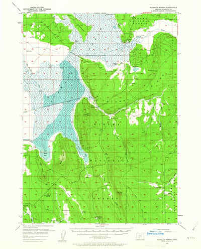 United States Geological Survey Klamath Marsh, OR (1957, 62500-Scale) digital map