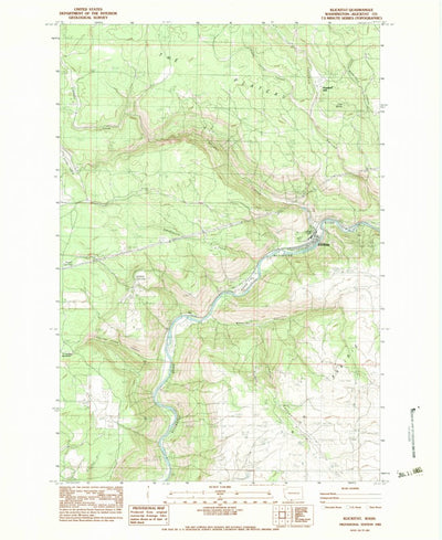 United States Geological Survey Klickitat, WA (1983, 24000-Scale) digital map