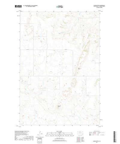 United States Geological Survey Kline Buttes, SD (2017, 24000-Scale) digital map