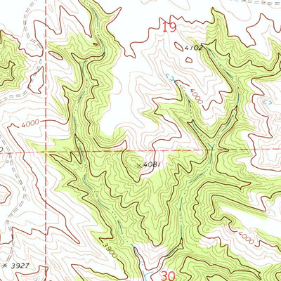 United States Geological Survey Kline Draw, WY (1971, 24000-Scale) digital map