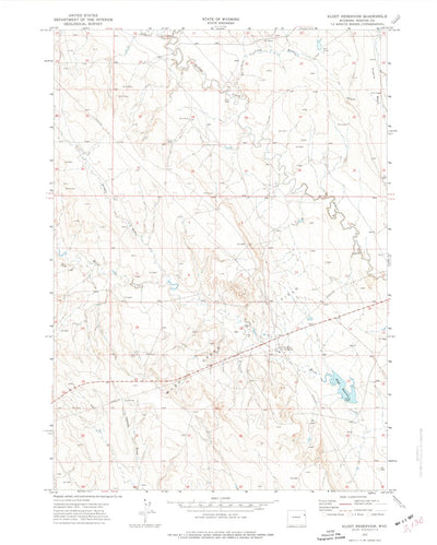 United States Geological Survey Klodt Reservoir, WY (1972, 24000-Scale) digital map