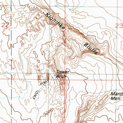 United States Geological Survey Klondike Bluffs, UT (1991, 24000-Scale) digital map