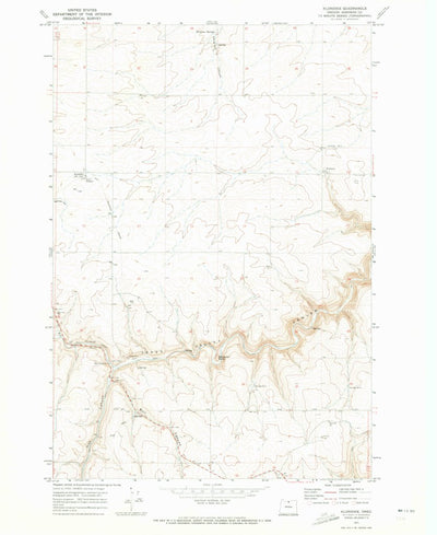United States Geological Survey Klondike, OR (1971, 24000-Scale) digital map