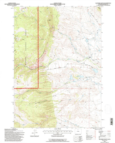 United States Geological Survey Klondike Ranch, WY (1993, 24000-Scale) digital map