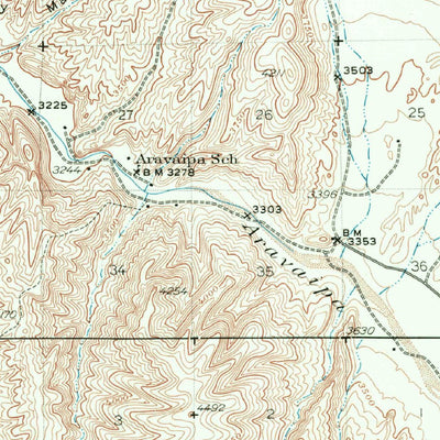 United States Geological Survey Klondyke, AZ (1938, 62500-Scale) digital map