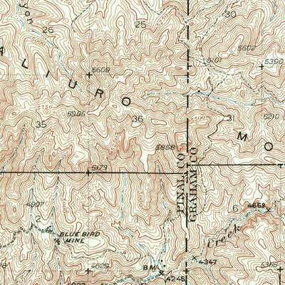 United States Geological Survey Klondyke, AZ (1938, 62500-Scale) digital map