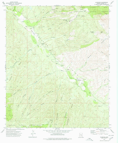 United States Geological Survey Klondyke, AZ (1972, 24000-Scale) digital map