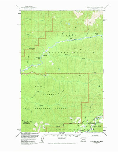 United States Geological Survey Kloochman Rock, WA (1956, 62500-Scale) digital map