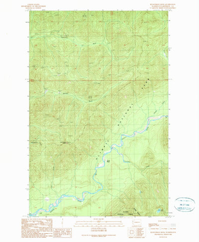 United States Geological Survey Kloochman Rock, WA (1990, 24000-Scale) digital map