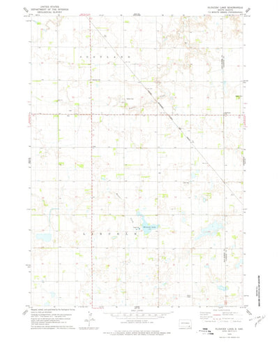 United States Geological Survey Kloucek Lake, SD (1978, 24000-Scale) digital map