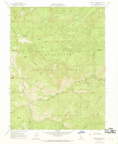 United States Geological Survey Kneecap Ridge, CA (1967, 24000-Scale) digital map