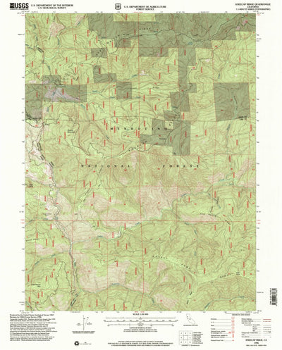 United States Geological Survey Kneecap Ridge, CA (1996, 24000-Scale) digital map