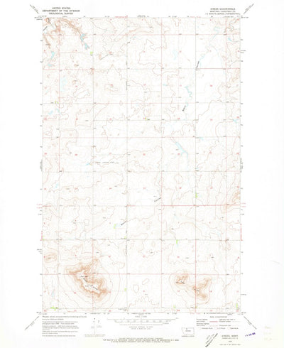 United States Geological Survey Knees, MT (1970, 24000-Scale) digital map