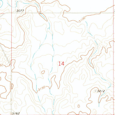 United States Geological Survey Knees NE, MT (1970, 24000-Scale) digital map