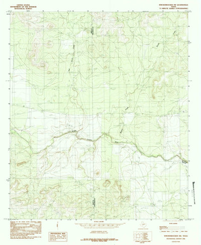 United States Geological Survey Knickerbocker NW, TX (1984, 24000-Scale) digital map