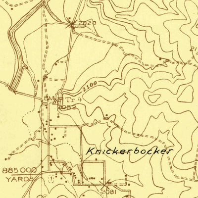 United States Geological Survey Knickerbocker, TX (1924, 48000-Scale) digital map