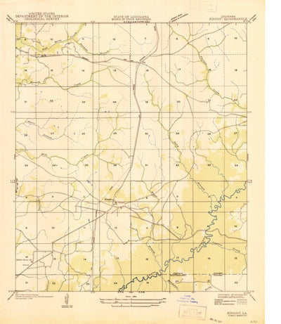 United States Geological Survey Knight, LA (1947, 31680-Scale) digital map