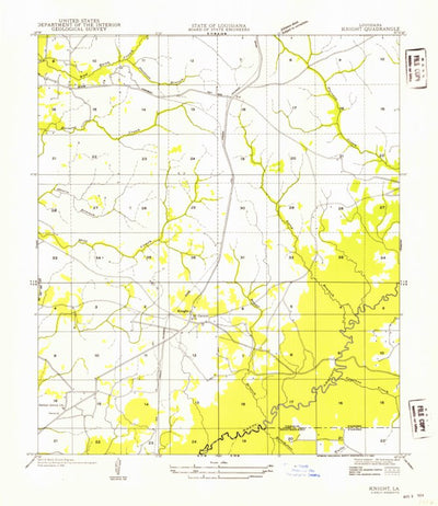United States Geological Survey Knight, LA (1954, 31680-Scale) digital map