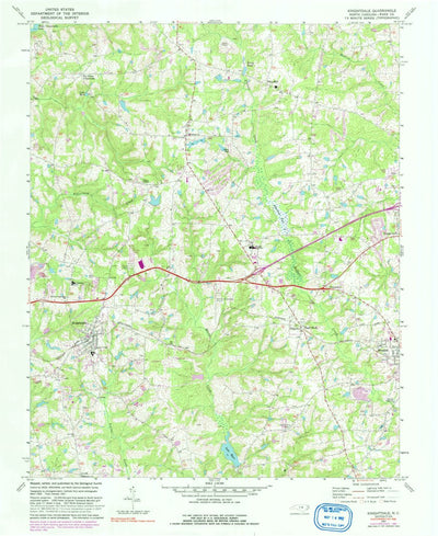 United States Geological Survey Knightdale, NC (1967, 24000-Scale) digital map