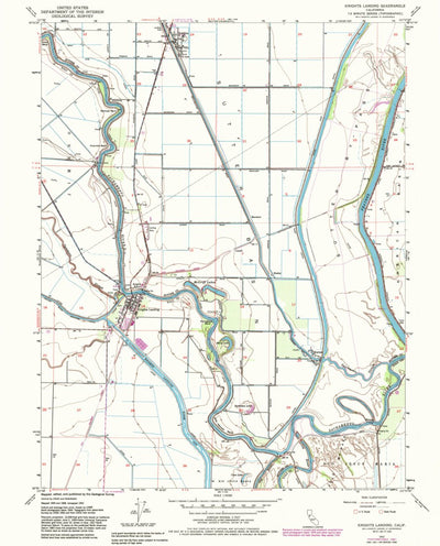 United States Geological Survey Knights Landing, CA (1952, 24000-Scale) digital map