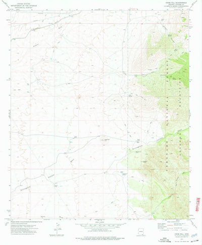 United States Geological Survey Knob Hill, AZ (1973, 24000-Scale) digital map
