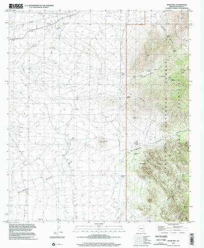 United States Geological Survey Knob Hill, AZ (1997, 24000-Scale) digital map