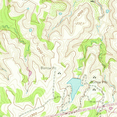 United States Geological Survey Knob Hill, TX (1961, 24000-Scale) digital map