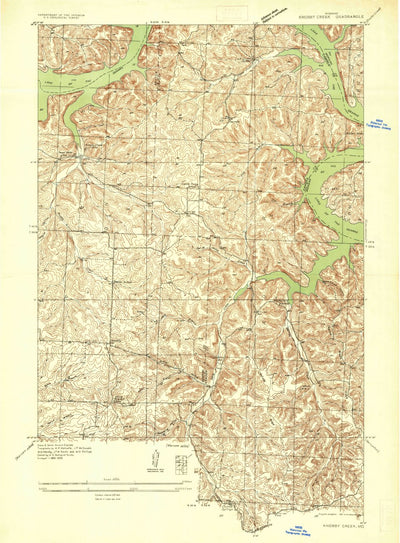 United States Geological Survey Knobby, MO (1935, 24000-Scale) digital map