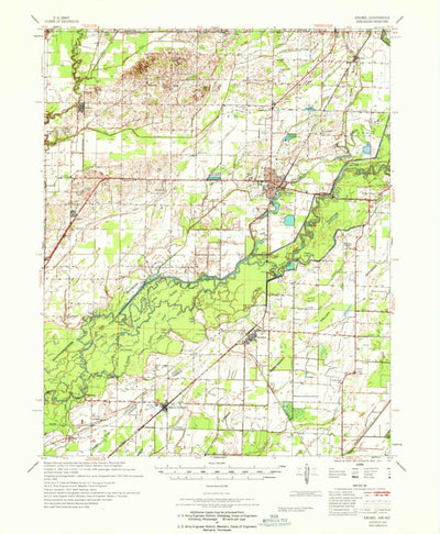 United States Geological Survey Knobel, AR-MO (1967, 62500-Scale) digital map
