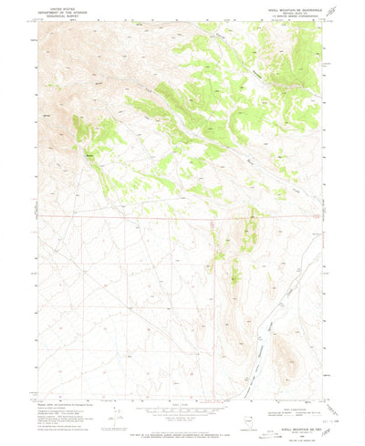 United States Geological Survey Knoll Mountain SE, NV (1968, 24000-Scale) digital map