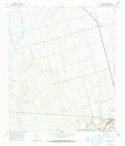 United States Geological Survey Knott SE, TX (1966, 24000-Scale) digital map