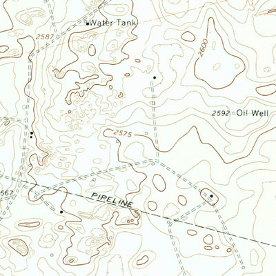 United States Geological Survey Knott SE, TX (1966, 24000-Scale) digital map