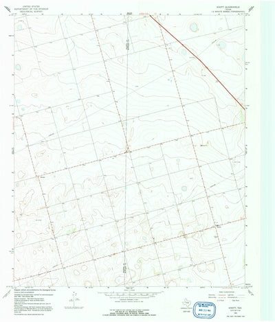 United States Geological Survey Knott, TX (1966, 24000-Scale) digital map