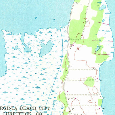 United States Geological Survey Knotts Island, NC-VA (1954, 24000-Scale) digital map