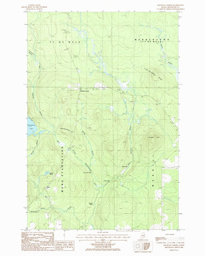 United States Geological Survey Knowles Corner, ME (1986, 24000-Scale) digital map