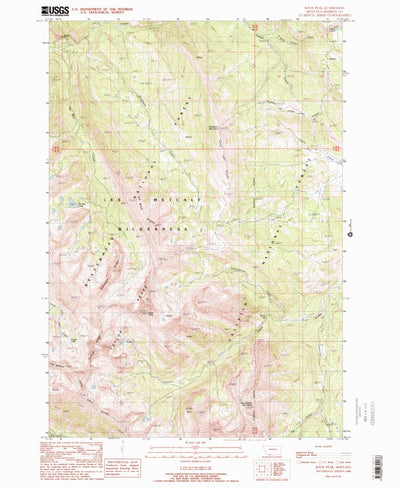 United States Geological Survey Knowles Peak, MT (1988, 24000-Scale) digital map