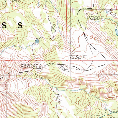 United States Geological Survey Knowles Peak, MT (1988, 24000-Scale) digital map